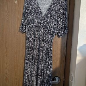 Elegant Black and White Women's Dress